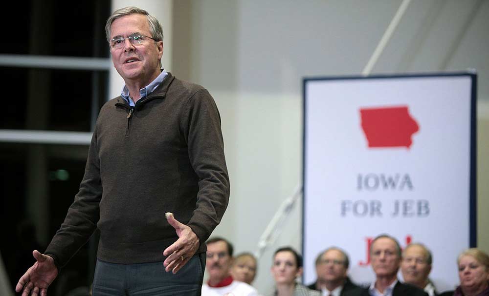 Jeb Bush Campaigning in Iowa Ahead of the 2016 Primary